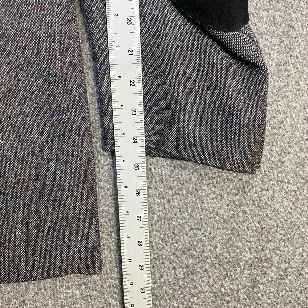 Vtg 80s Burberrys Nordstrom Gray Donegal Tweed Blazer 42R Wool Sport Coat USA